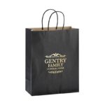 Matte Color Twisted Paper Handle Shopper |10x5x13| - Foil Stamp