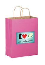 Matte Color Twisted Paper Handle Shopper |10x5x13| - Foil Stamp - Image 3