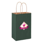 Matte Color Twisted Paper Handle Shopper |5x3 1/2x8| - Flexo Ink