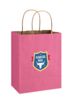 Matte Color Twisted Paper Handle Shopper |8x4 3/4x10 1/2| - Flexo Ink - Image 3