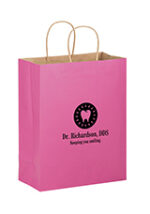 Matte Color Twisted Paper Handle Shopper |10x5x13| - Foil Stamp - Image 2