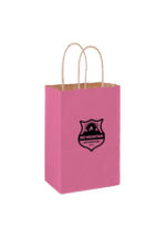 Matte Color Twisted Paper Handle Shopper |5x3 1/2x8| - Foil Stamp - Image 3