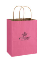Matte Color Twisted Paper Handle Shopper |8x4 3/4x10 1/2| - Flexo Ink - Image 2