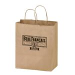 Natural Kraft Twisted Paper Handle Shopper |8 1/4x4 3/4x10 1/4| - Flexo Ink