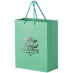 Matte Laminated Euro Tote Bag |8x4x10| - Pastel Foil Stamp