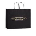 Matte Color Twisted Paper Handle Shopper |16x6x13| - Foil Stamp