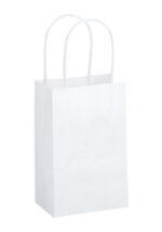 White Kraft Twisted Paper Handle Shopper |5 1/2x3 1/4x8 3/8| - Flexo Ink - Image 3