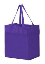 Heavy Duty Non-Woven Grocery Tote Bag with Poly Board Insert |13x10x15| - Screen Print - Image 3