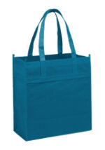 Heavy Duty Non-Woven Grocery Tote Bag with Poly Board Insert |13x7x14| - Screen Print - Image 3