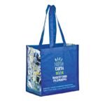 100% RPET Laminated Grocery Bag with Stock Design Gussets |12x8x13| - Screen Print - Image 2