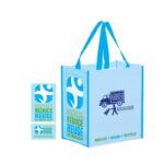 100% RPET Laminated Grocery Bag with Stock Design Gussets |12x8x13| - Screen Print - Image 3