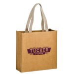 BROOK - Lightweight Washable Kraft Paper Tote Bag with Web Handle |13x5x13| - Screen Print