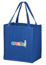 Recession Buster Non-Woven Grocery Tote with Poly Board Insert |12x8x13| - Screen Print - Image 2