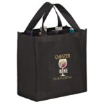 6 Bottle Non-Woven Wine Tote Bag with removable divider |11x7x12| - Color Evolution