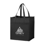 Heavy Duty Non-Woven Grocery Tote Bag with Poly Board Insert |13x10x15| - Screen Print