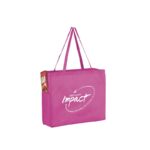 Awareness Pink Non-Woven Over-the-Shoulder Tote Bag w/ Side Pockets |16x6x12| - Screen Print
